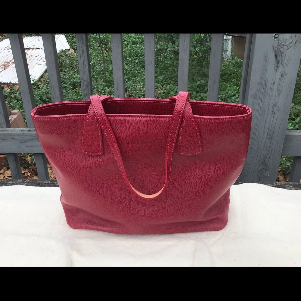 NWOT Handmade Red Leather Tote - Never  Used